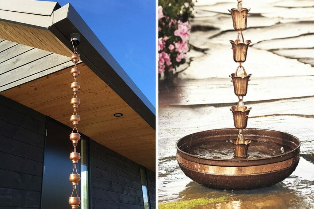 Should Gutters Match Your Roof or Trim? A Style Guide & Image Gallery 4 Rain Chain
