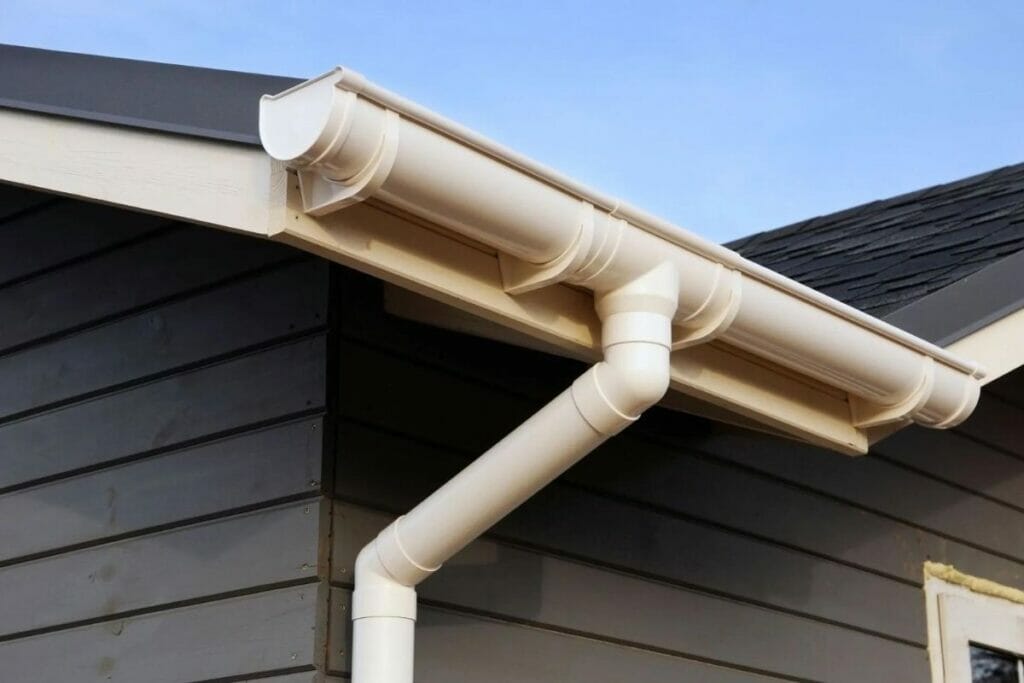 Should Gutters Match Your Roof or Trim? A Style Guide & Image Gallery 7 Off-White Gutters