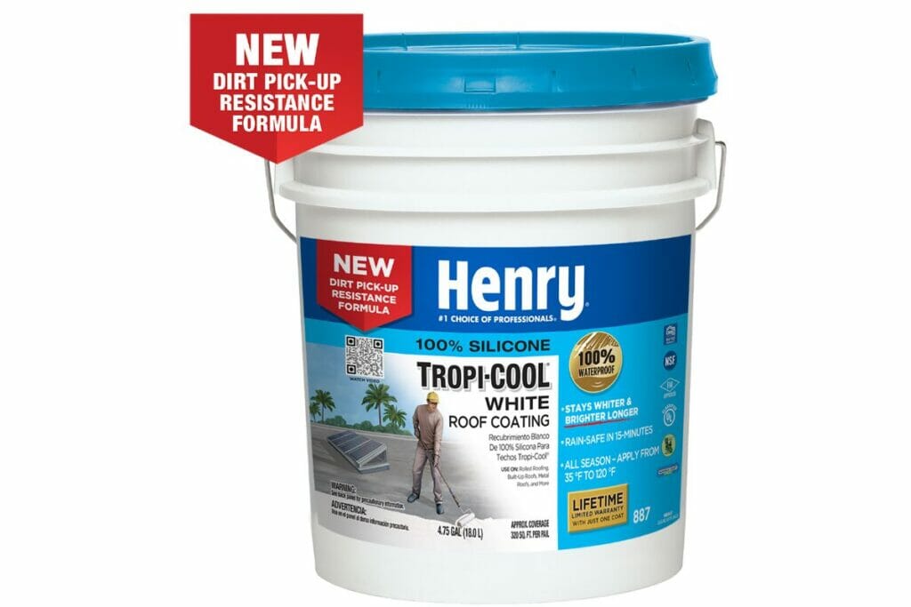 Henry 887 Tropi Cool 100 Silicone White Roof Coating