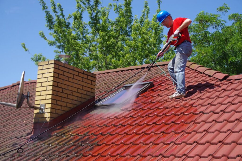Soft Wash vs. Pressure Wash: Which Is Safer for Your Roof? (A 2025 Guide) 2 Pressure Roof Washing