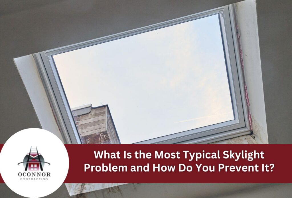 Open skylight window showing common installation problems and prevention tips